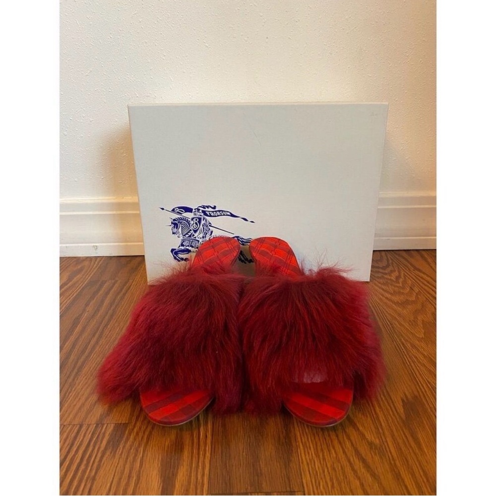 Burberry Jackie Shearling Mules
